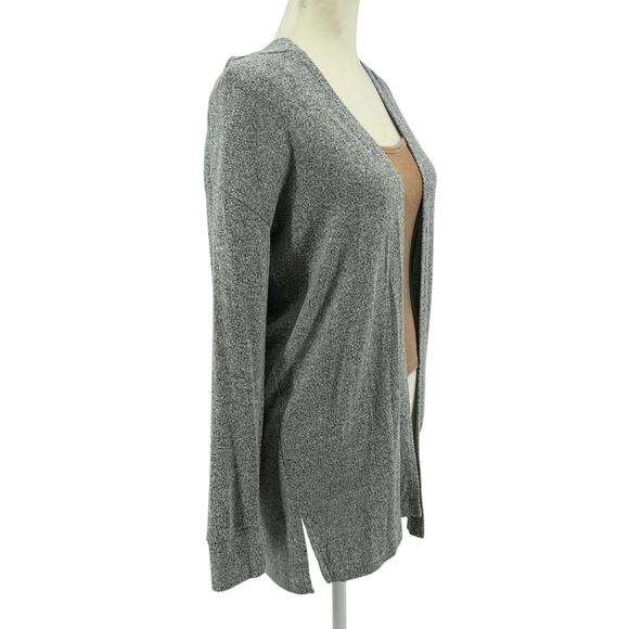 Melrose & Market Cardigan Sweater Girl L(10/12) Gray Heathered Hooded Open Front - Picture 2 of 7